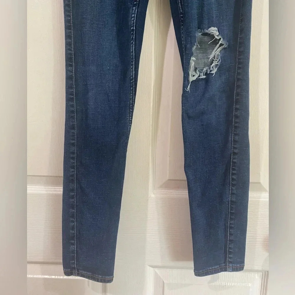 Old Navy rockstar extra high rise rockstar super skinny jeans sz 6 Distressed - Picture 4 of 12